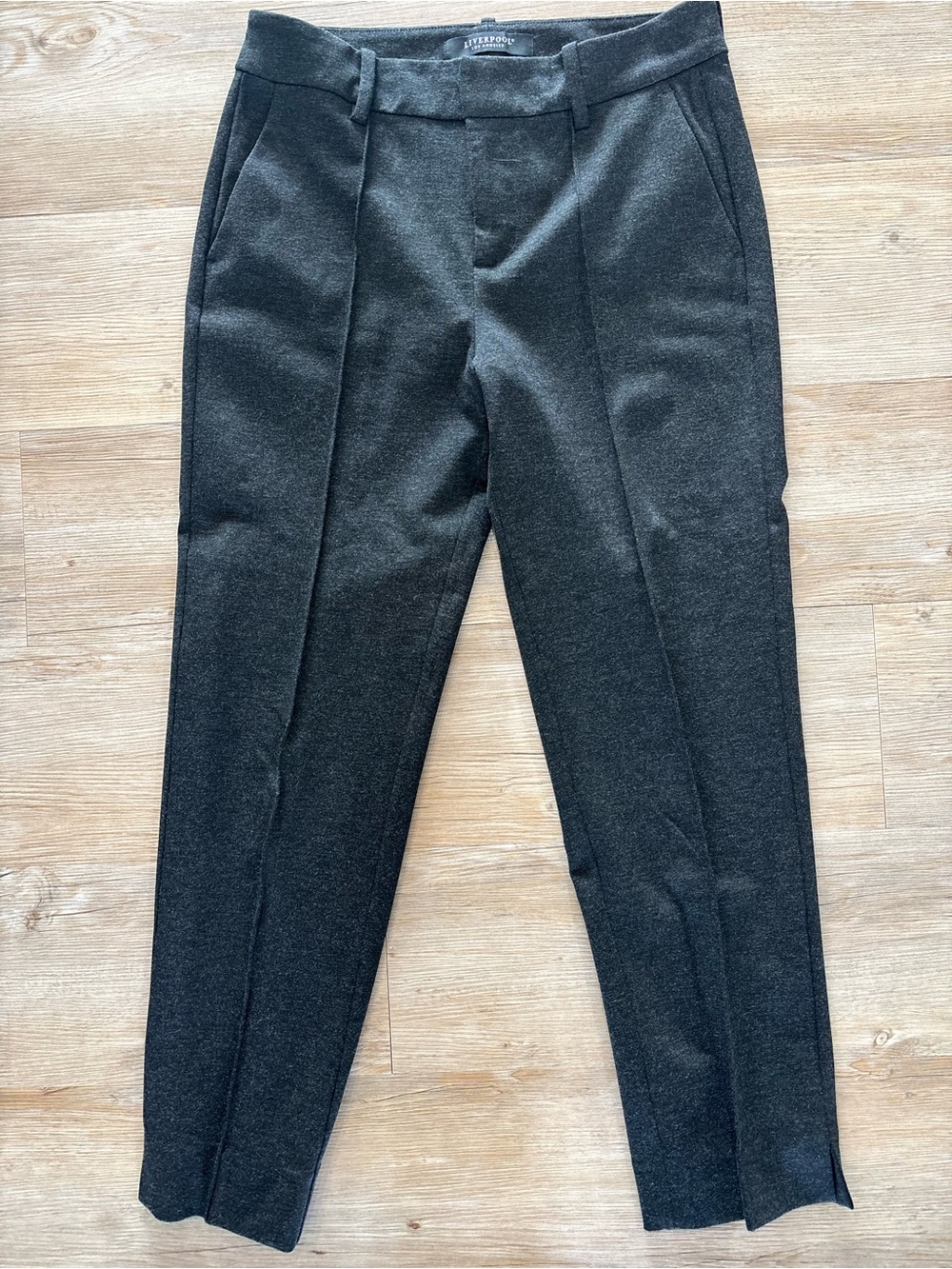Liverpool Women's Charcoal Gray Tapered Dress Pants